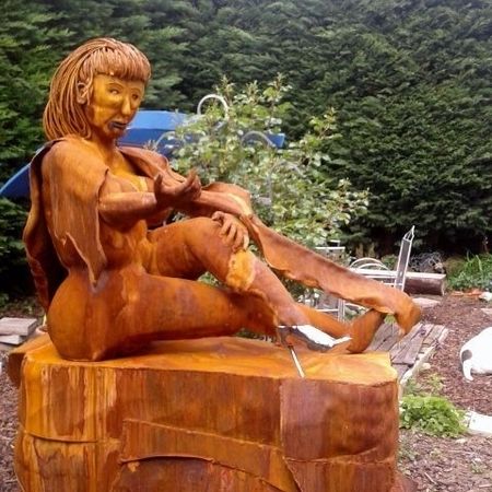 34. Cortenstahlskulptur "Circe"