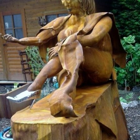 36. Cortenstahlskulptur "Circe"